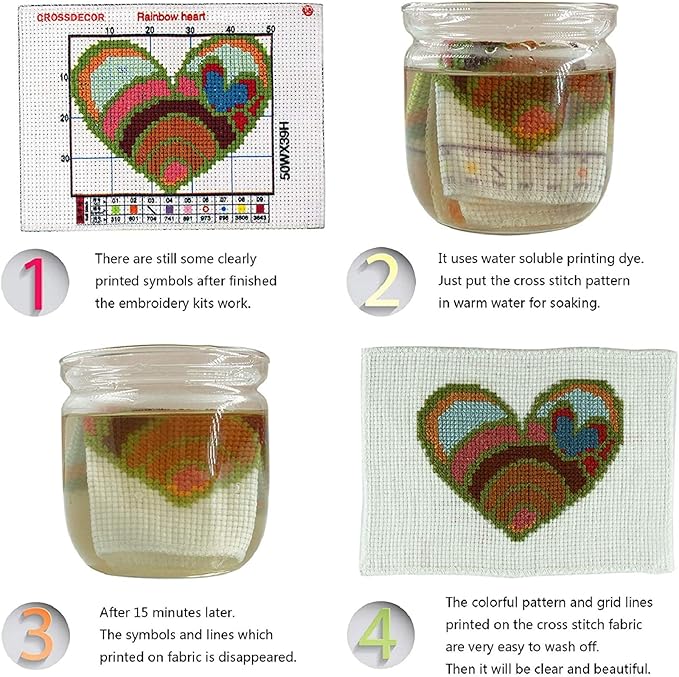 Dimensean Stamped Cross Stitch Kits Full Range of Embroidery Patterns Starter Kits for Beginners Adult or Kids DIY Cross Stitches Needlepoint Kits 11CT- Golden Autumn Strolling 16x20 inch