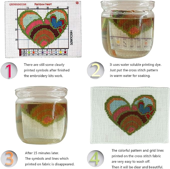 Dimensean Stamped Cross Stitch Kits Full Range of Embroidery Patterns Starter Kits for Beginners Adult or Kids DIY Cross Stitches Needlepoint Kits 11CT-Hummingbirds Gather Honey 16x20 inch