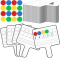 Seajan 18 Pcs Magnetic Paddle Set Education Dry Erase Double Side Handheld Answer Board with Magnetic Counters Discs Phonemic Awareness Phonics Games Toy for Students Kids Teaching Supply (Bright)
