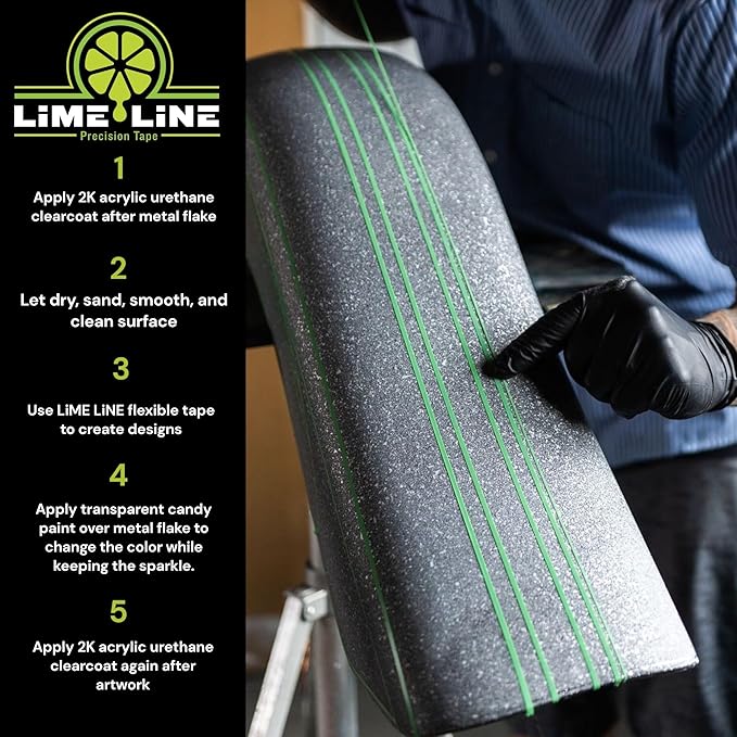 LiME LiNE Sprayable Metal Flake Paint Additive: Solvent Resistant Glitter for Automotive Custom Painting (Bronze.)