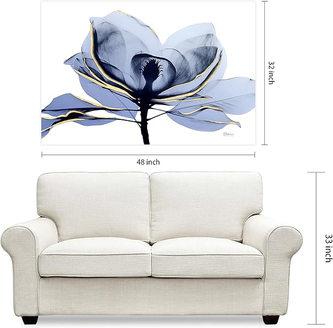 Empire Art Direct Frameless Free Floating Tempered Glass Panel Graphic Wall Art Ready to Hang, 32" x 48", Golden Midnight 2