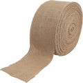 KINJOEK 5 Inch Wide 54 Yards Burlap Ribbon, Natural Jute Fabric Ribbon Crafts Ribbon for Christmas Wedding Gifts Burlap Fabric DIY for Decoration