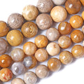 12MM Coral Jade Stone Beads Chrysanthemum Gemstone Round Crystal Energy Jade Beads for Jewelry and Bracelets Making 32pcs 15"