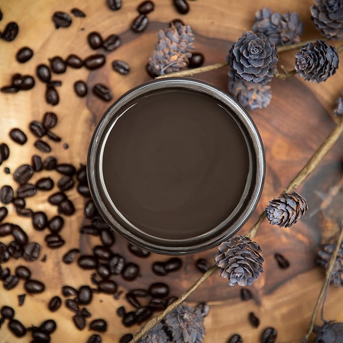 Dixie Belle Paint Company Chalk Finish Furniture Paint - Coffee Bean (4oz) - Matte Espresso Brown Chic Chalk Mineral DIY Furniture Paint