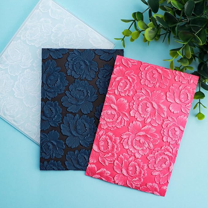 BAOFALI 3D Embossing Folder for Card Making,Beautiful Flower Plastic Texture Fades Embossing Folder Template for Scrapbooking Cardstock Album DIY Decoration Paper Crafting 6.3x4.5inch