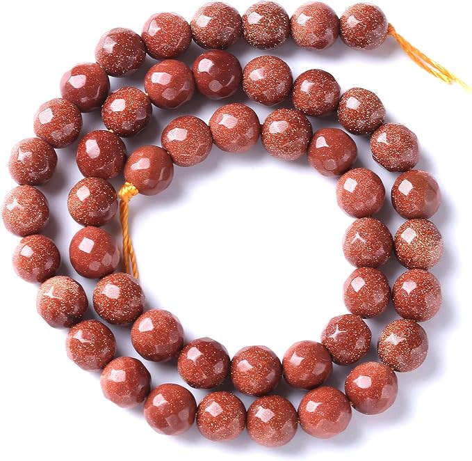 60pcs 6mm Natural Gold Sandstone Beads Faceted Stone Energy Healing Beads for Jewelry MakingDIY Bracelet Necklace Accessories 15" (6mm, Faceted Gold Sandstone)