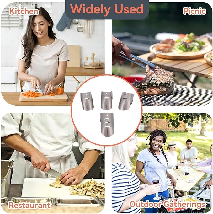 8Pcs Finger Guards for Cutting, Knife Cutting Protector Finger Kitchen Tool Hand Guard Finger Protector Kitchen Finger Nail Protector Hand Cut Guard Kitchen Finger Cutting Protector