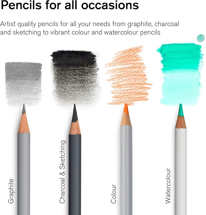 Winsor & Newton Studio Collection Artist Pencils, Sketching Pencils, Set of 6
