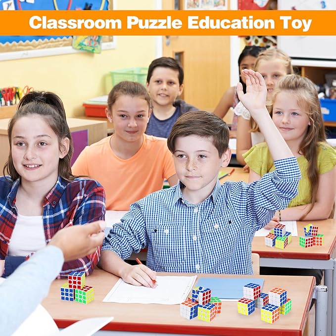 Mini Cube 20 Pack Magic Cube, Puzzle Party Favors for Kids Party Puzzle Game Toys Classroom Rewards & School Prize for Students, Stress Relief Toys Goody Bag Filler Birthday Easter Gift