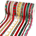 LaRibbons Christmas Ribbons for Crafts 10 Rolls Assorted Ribbon for Gift Wrapping, Hair Bows, DIY Crafts, Home Decor 47 Yards