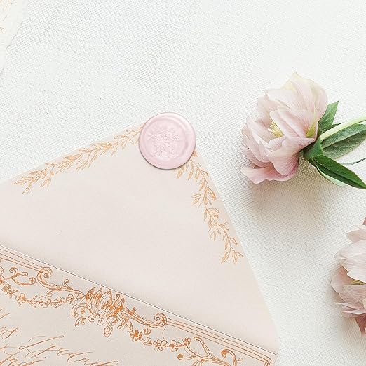 Glue Gun Sealing Wax Sticks for Wax Seal Stamp -Light Pink, Great for Wedding Invitations, Cards Envelopes, Snail Mails, Wine Packages, Christmas Gift Ideas, Pack of 10
