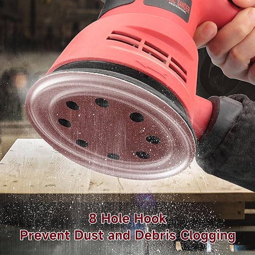 100 PCS 5 Inch Sanding Discs 220 Grit, Round Hook and Loop Sandpaper for Random Orbital Sander