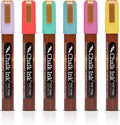 Chalk Ink Chisel Tip Wet Wipe Chalk Markers (6mm, Tropical, 6 Pack)