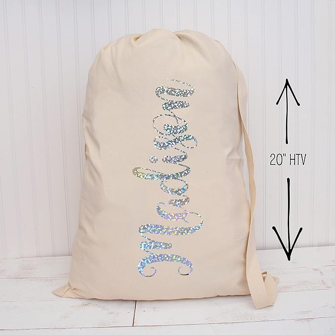 Threadart Metallic Foil Silver Pattern Heat Transfer Vinyl Film | Custom Cut Roll 20" Wide by The Yard | Compatible with Venture Explore and Maker, Silhouette Cameo, & Large Format Cutters