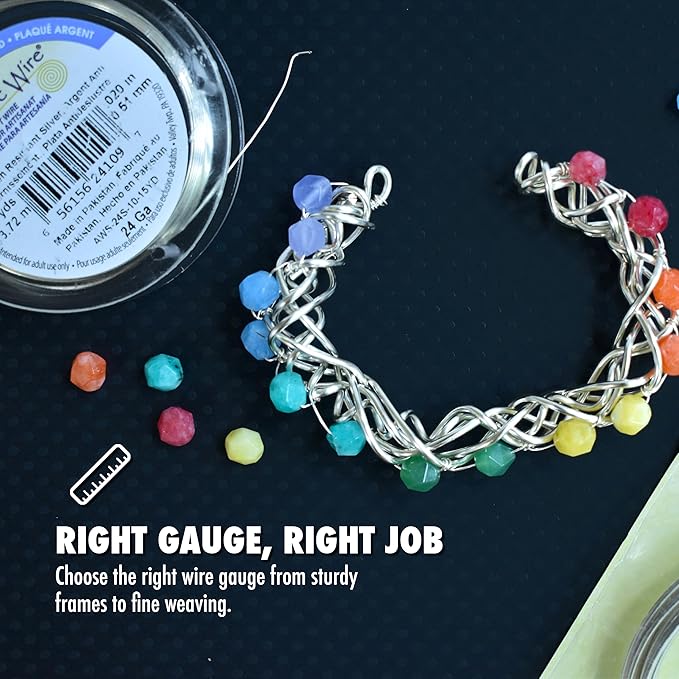 Artistic Wire, 26 Gauge Tarnish Resistant Colored Copper Craft Wire, Olive, 30 yd