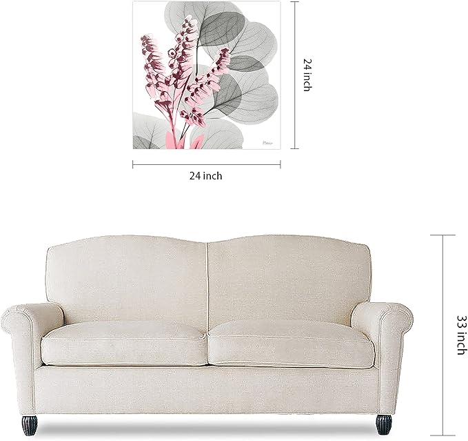 Empire Art Direct Frameless Free Floating Tempered Glass Panel Graphic Wall Art Ready to Hang, 24" x 24", Eucalyptus Bush 2