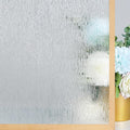 rabbitgoo Window Privacy Film Frosted Glass Clings, Decorative Sun UV Blocking Static Cling Window Covering, Removable Frosting Sticker for Home, Rain Silk, 23.6 x 78.7 Inches