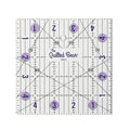 The Quilted Bear Quilting Rulers - Transparent Acrylic Non Slip Quilting, Patchwork & Sewing Ruler with Clear Black Lines & 30, 45 & 60 Degree Angles for Perfect Accuracy & Precision (5" x 5")