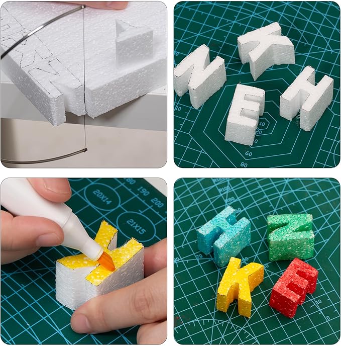 Crafare 4X4X2 Inch Craft Foam Blocks 12 Pack Polystyrene Foam Square Blocks for School Art Modeling Projects Sculptures,Floral Arrangements Wedding Table Centerpieces