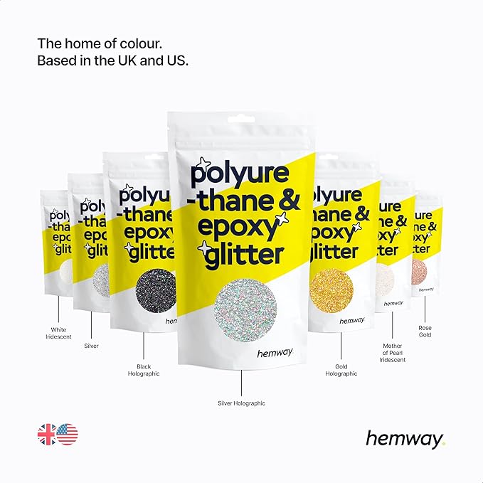 Hemway Polyurethane & Epoxy Resin Glitter 100g / 3.5oz Metallic Crystal Flake Additive for Flooring Jewelry Tumblers Glass Pigment - Extra Chunky (1/24" 0.040" 1mm) - Baby Pink Iridescent