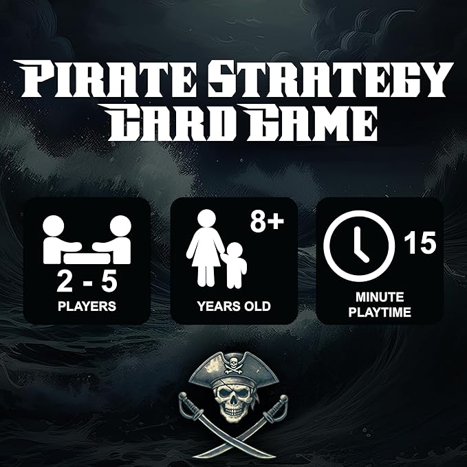 Cursed Tides - Strategy Card Game | Fun for Kids, Teens & Adults | 2-5 Players | Ages 8+ | Quick 15-Minute Gameplay