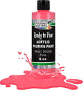 Pouring Masters Neon Streak Pink Ready to Pour Acrylic Pouring Paint - Premium 8-Ounce Pre-Mixed Fluid Acrylic Paint - Fluid Art Supplies for Canvas, Wood, Paper, Tile & Rocks