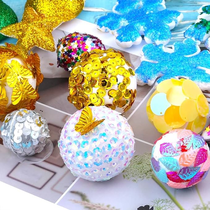 CCINEE 6PCS 6 Inch White Foam Balls Polystyrene Craft Balls Foam Balls for Art, Craft, Household, School Projects and Christmas Easter Party Decorations Supply