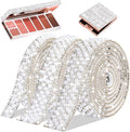 3 Rolls Bling Pearl Rhinestone Ribbon Crystal Strips, Self Adhesive Pearl Crystal Sticker Rhinestone Tape for DIY Car&Craft Wedding Christmas Decoration