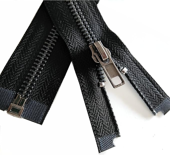 Leekayer 5# 30 Inch Separating Jacket Zipper Black Nickel 76cm Metal Zipper Heavy Duty Metal Zippers for Sewing Crafts Bag Replacement Zipper for Repair Coats