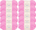 10 Skeins of Sensy Roving Yarn, 3.5 oz, 132 Yards, Gauge 5 Bulky (Neon Pink)