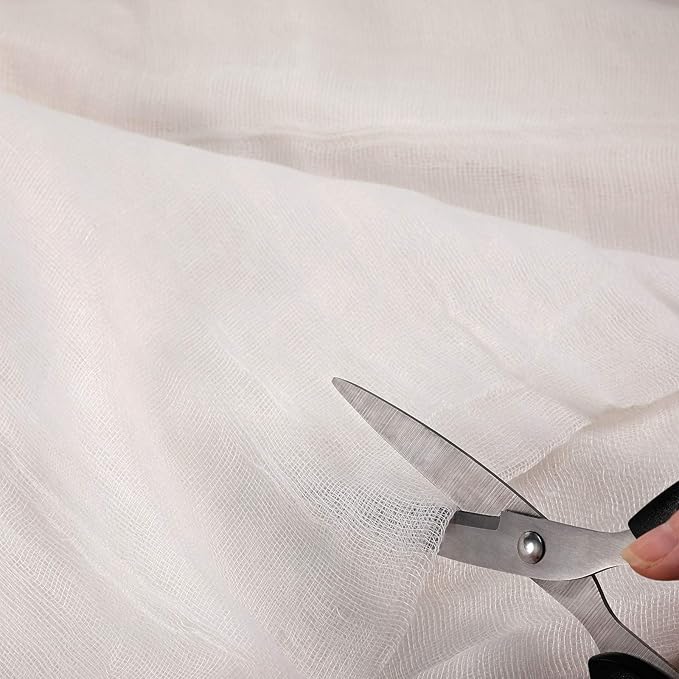 Cheesecloth, Reusable and Breathable, Unbleached Cotton Fine Mesh Weave Cheesecloth, Use for Cooking, Straining, Filtering, Baking (White,Grade 50-Large 126 Sq Feet)