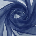 MECCANIXITY Iridescent Sheer Organza Fabric, 2 Yards x 59 Inches Solid Holographic Shiny Fabric Organza Cloth for Wedding, Curtains, Costume, Photo Background, Navy Blue