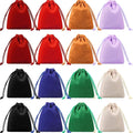 Shappy 16 Pieces Mini Dice Bags Velvet Drawstring Bag 4.1 x 3.3 Inch Drawstring Pouches Velour Christmas Storage Pouches for Dice, Jewelry, 8 Colors