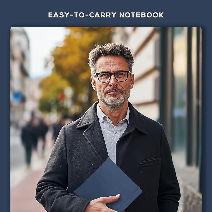 Beechmore Books Square Sketchbook – 8x8 Premium Vegan Leather Bound Large Sketch Book Hardcover with 156 Thick 160gsm Perforated Ivory Pages, Blank Sketch Pad, Gift Boxed Back Pocket, Ribbon Bookmark