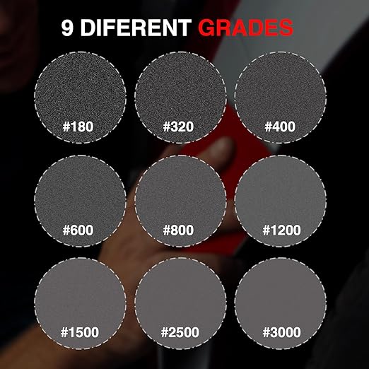 30-Pcs Sanding Sponge, 180-3000 Grit Washable & Reusable Sanding Blocks for Wood, Wet Dry Sandpaper Pads for Wood, Metal, Drywall, and Furniture Polishing, for Smooth Surface Finishing.