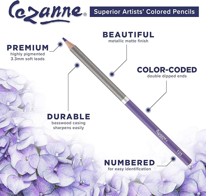 Creative Mark Cezanne Premium Colored Pencils Medium Gray 6 Pack - Highly-Pigmented Drawing Pencils - Coloring Pencils for Drawing, Blending, Coloring, and More