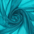P Pothuiny Sheer Organza Fabric by The Yard, 10 Yards x 60 Inch Wide Bridal Teal Organza Tulle Fabric Roll Shiny Gauze Fashion Dress Sewing Craft for Wedding Party Decorations Backdrop