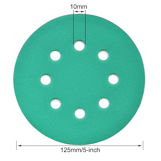 5-Inch 8-Hole Wet Dry Sanding Discs 220 Grit, Polyester Film Backed Heavy-Duty Hook and Loop Sandpaper for Random Orbital Sander, 50-Pack