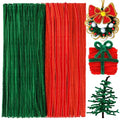 200 Pieces Christmas Pipe Cleaners, Craft Pipe Cleaners, Pipe Cleaners Chenille Stem, Pipe Cleaners Bulk,Art Pipe Cleaners for Creative Christmas Decoration Supplies Arts and Crafts Project