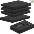 4 Pcs 16 x 12 x 1 Inches Packing Foam - Polyurethane Foam Sheet Foam Inserts for Cases Black Craft Foam for Packing Padding 1 Inch Thick for Camera Toolbox Storage