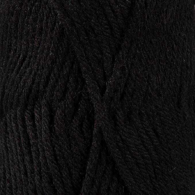 Sensy Roving Yarn, 3.5 oz, 132 Yards, Gauge 5 Bulky (Black)