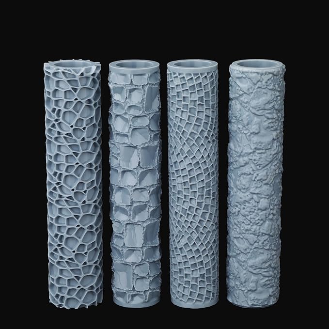RPG Terrain Texture Roller for Foam and Clay Modeling- Professional for Dungeon Walls, DND Terrain Sets, TTRPG Buildings, and Role Playing Table Maps- AS744A Road Paving
