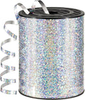 600 Yards Silver Curling Ribbon 1/5 Inch Shiny Metallic Silver Ribbon Balloon String Thin Balloon String for Gift Wrapping, Art Crafts, Wedding Party, Florists, Christmas