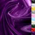 Plum Organza Fabric – 44" x 5 Yards Wide Sheer Tulle for Wedding Arch Draping, Gowns, Table Runners, Party Decor, Curtains & DIY Crafts – Translucent Fabric for Elegant Projects