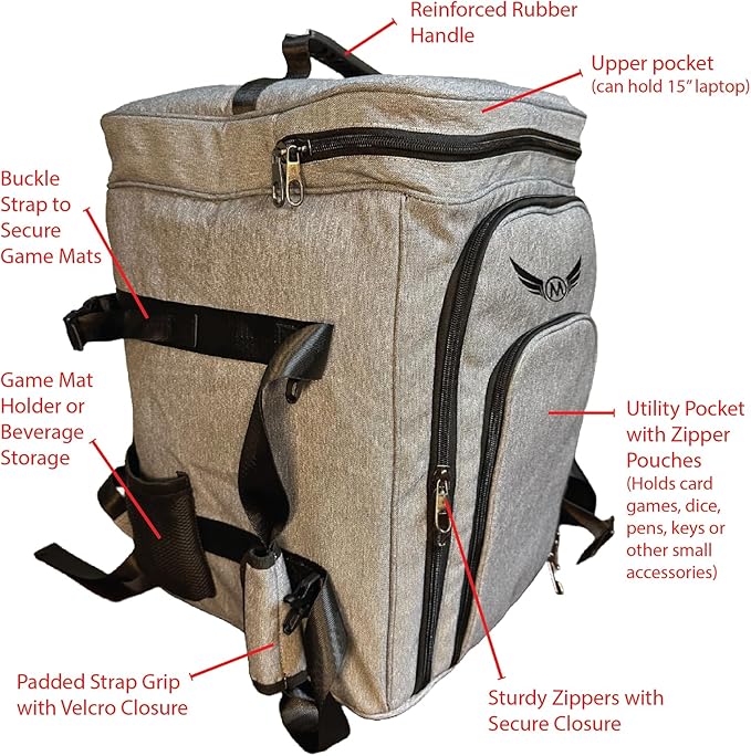 Ultimate Board Game Travel Bag – Durable Storage Case for Up to 10 Games, Water-Resistant, Padded Protection, Adjustable Strap & Handles – Perfect for Game Nights, Conventions & Tournaments