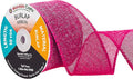 Mandala Crafts Hot Pink Burlap Ribbon 2.5 Inches Wide Jute Ribbons for Crafts - 20 Yds Roll Rustic Burlap Wrap Trim Ribbons for Wreaths Bows Wedding Party Decoration
