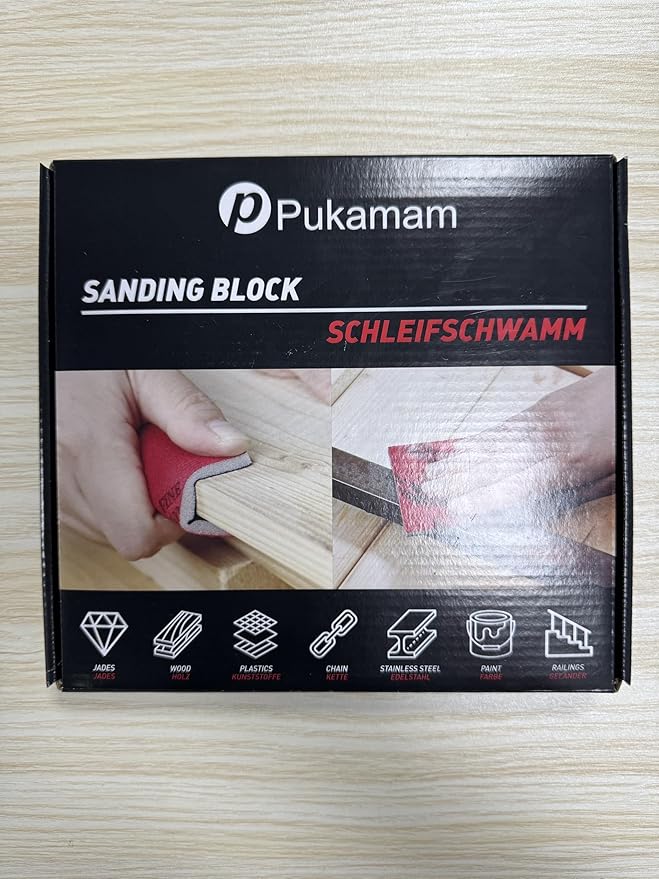 24 Pcs Sanding Sponge 180 Grit, Washable & Reusable Sanding Blocks for Wood, Metal, Drywall, Glazing, Wet Dry Sandpaper for Smooth Finishing