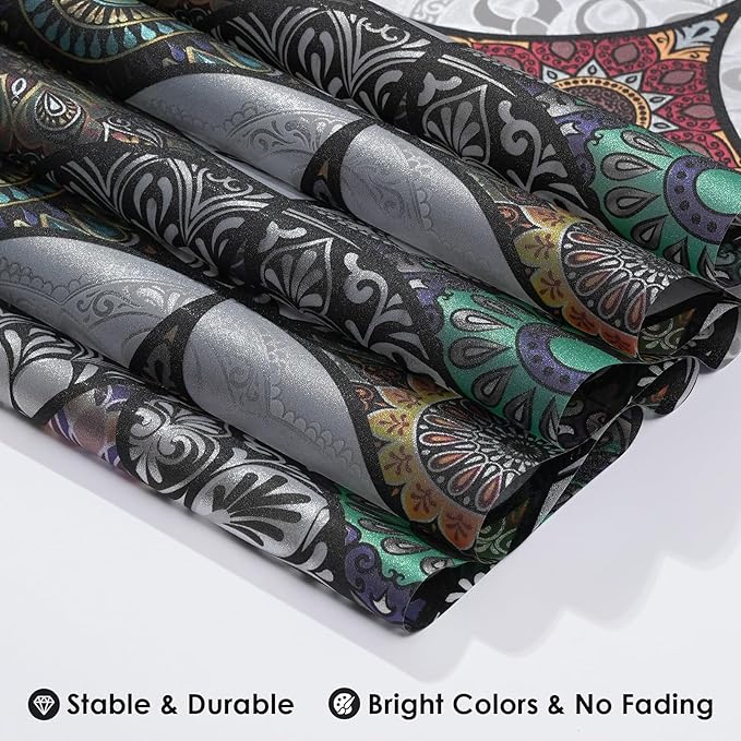 DKTIE Boho Chic Window Privacy Film with Installation Tools - Soften Light, Reduce UV Rays, Decorative Stained Glass Window Tinting Film for Home, 35.4 x 78.7Inch