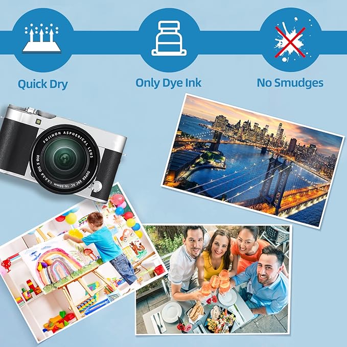Uinkit 100 sheets Brochure Paper Glossy Double Sided 8.5x11 Inkjet 37lb 140gsm Dye ink Thin Photo Picture Flyer Calendar Magazine CD Cover letter