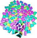 0.78"-1.57" Irregular Ceramics Mosaic Tiles,1.1LB Mosaic Pieces Stones for Home Decoration DIY Craft Plates Flowerpots Vases Cups Mosaic Making Supplies (Rainbow)